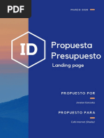 Propuesta Presupuesto: Landing Page