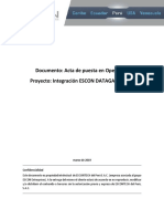 7) Acta de Puesta en Operación