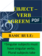 Subject - Verb Agreement