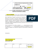 FT-SST-016 Formato Convocatoria A Participar de La Elección de Comité de Convivencia Laboral