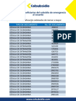 Listado de Beneficiarios Subsidio PDF