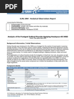 EURL-SRM - Analytical Observations Report: Analysis of The Fumigant Sulfuryl Fluoride Applying Headspace-GC-MSD