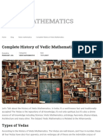 Complete History of Vedic Mathematics