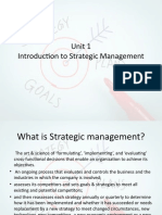 Unit 1 Introduction To Strategic Management