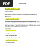 Heat Transfer From A Fin: Chapter Four