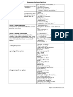 How To Express Opinion Worksheet