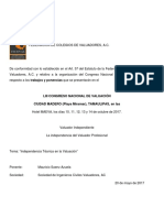 Ponencia Independencia Técnica en La Valuación PDF