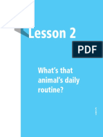 Lesson 2: What's That Animal's Daily Routine?