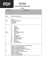 End of Year (EOY) Syllabus, 2020 Grade 9