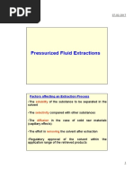 Pressurized Fluid Extractions: Factors Affecting An Extraction Process