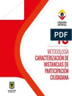 18 - Metodología para La Caracterizacion de Instancias de Participacion Ciudadana PDF