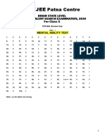 Answer - Key - Bihar - Ntse - Stage 1 - Mat - Sat - 2019-20 PDF