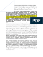 El Proceso Penal y El Derecho Procesal Penal