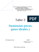 Taller 2:: Sustancias Puras, Gases Ideales y Reales