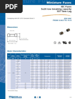 IEC Fuses 5x20 Low Breaking Capacity 5ST Time Lag: Dimensions