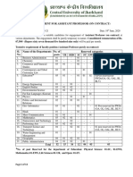 ADVERTISEMENT FOR FACULTY POSITIONS (Contract)