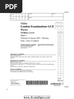 London Examinations GCE: Physics