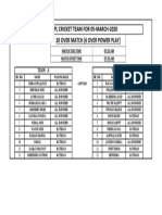 Aepl Cricket Team For 05-March-2020 20 Over Match (6 Over Power Play)