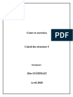 Cours de Calcul Des Structures 1 ENSIT 2020