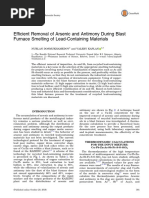 Efficient Removal of Arsenic and Antimony During Blast PDF