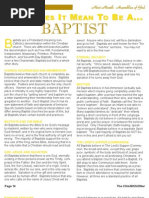 What Does It Mean To Be A Baptist?