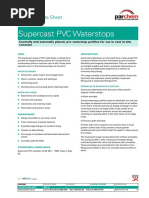 Supercast PVC Waterstops: Technical Data Sheet