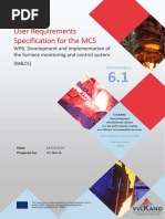 VULKANO - D6.1 User Requirements Specification For MCS in Industrial Furnaces v2