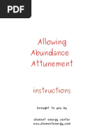 Allowing Abundance Attunement: Instructions