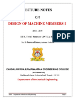 Design of Machine Members-I: Lecture Notes