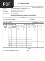 L&T Construction: Compressive Strength of Cement Concrete Cubes IS Code - 516