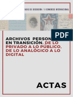 Actas II Congreso Archivos Personales 2019 PDF