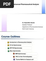 PHR5002 - Advanced Pharmaceutical Analysis: Dr. Shazid Md. Sharker