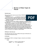 Appendix A: Review of Data Types in Pascal