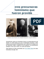 7 Mujeres Precursoras Del Feminismo Que Fueron Provida