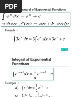 .2 Integration of Exponential