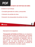 Presupuesto de Partidas de Obra