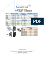 Grille Des Prix Gosat Mars - 2020