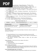 Product Design Engineering - II Syllabus