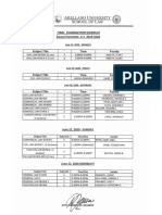 Finals Sched