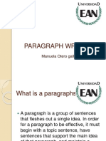 Paragraph Writing: Manuela Otero Gallego