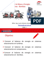 Sesión N ° 20 Balance de Energía Turbinas Bombas