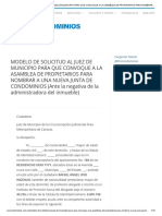 Carta Modelo Solicitud Asamblea Ante Juez