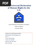 The Universal Declaration of Human Rights by The UN