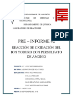 G3 Miercoles PRE-INFORME 2 Reaccion de Oxidacion Del Ion Yoduro Con Persulfato de Amonio