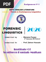 Forensic Linguitics Assignment B 97 PDF