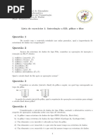 Exercícios Sobre Pilhas e Fila