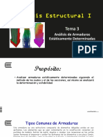 Tema 3 - Análisis de Estructuras Estáticamente Determinadas - Armaduras