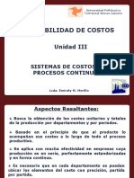 UNIDAD III Sistemas de Costos Por Procesos Continuos