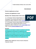 Psicosis y Articulacion en Freud