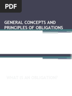 General Concepts and Principles of Obligations